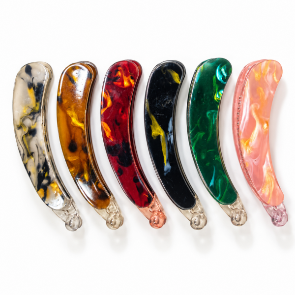 Fashion Alley 10 cm Banana Hair Clip For Women Pack of 12