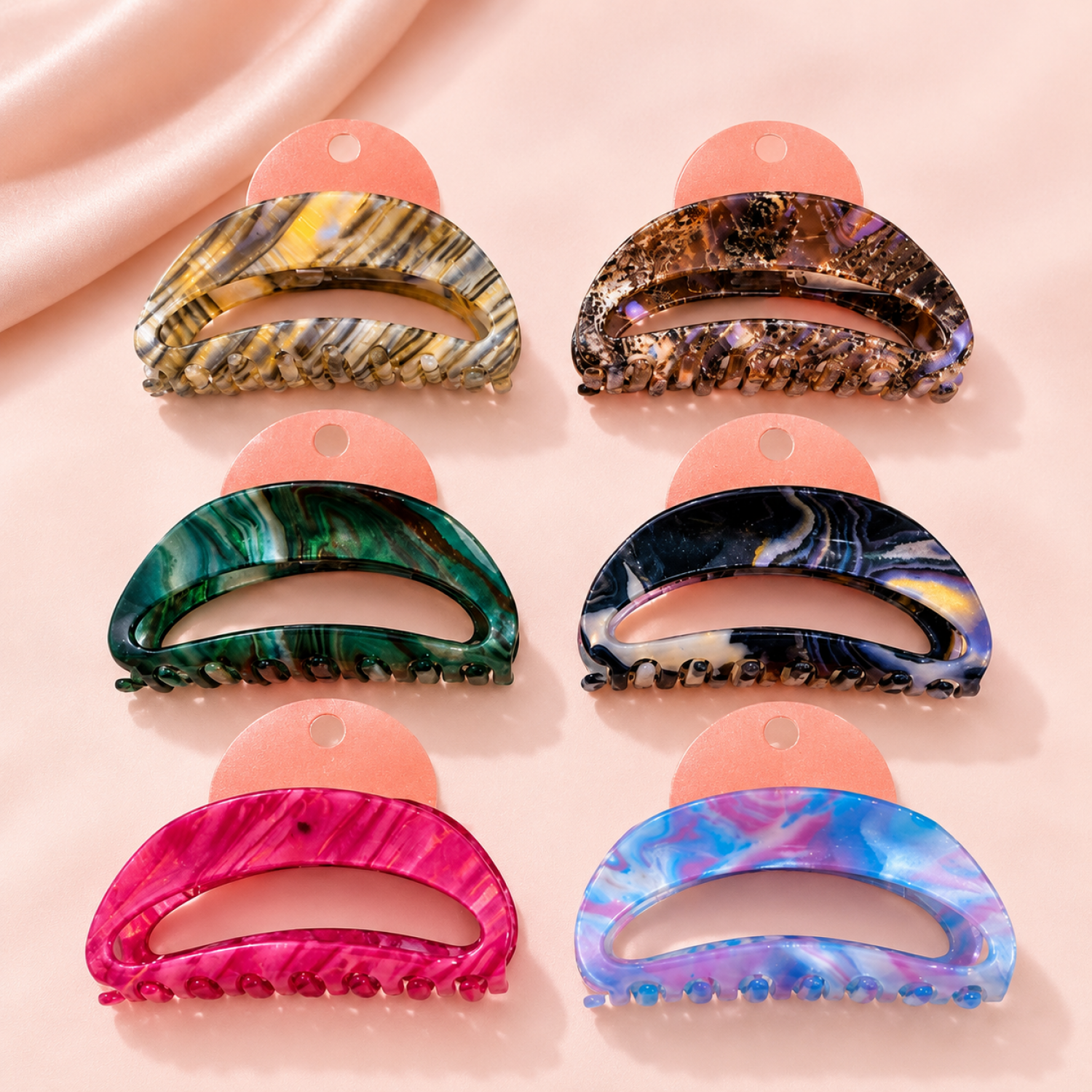 Fashion Alley 11Cm Hair Claw For Women Pack Of 12 Pc