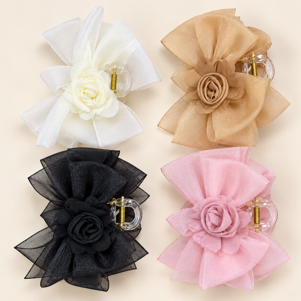 Fashion Alley 12 CM Stone Hair Claw For Women Pack Of 12
