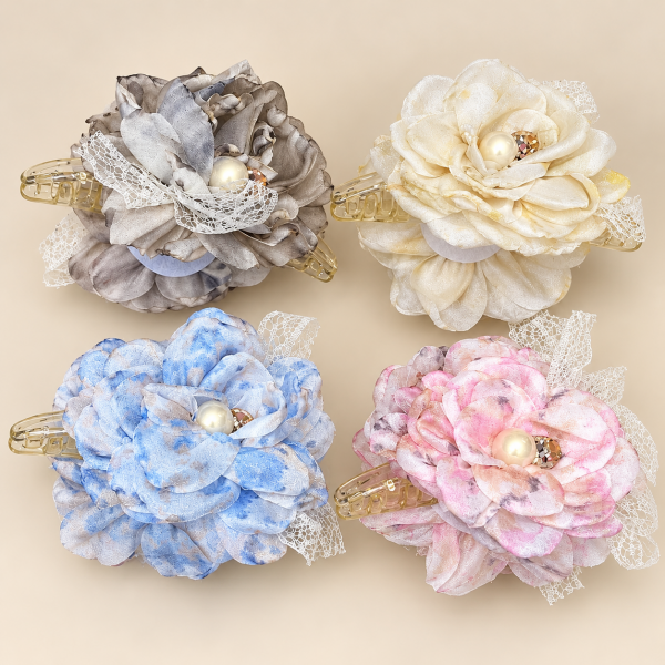 Fashion Alley 13.5 CM Stone Hair Claw For Women Pack Of 12