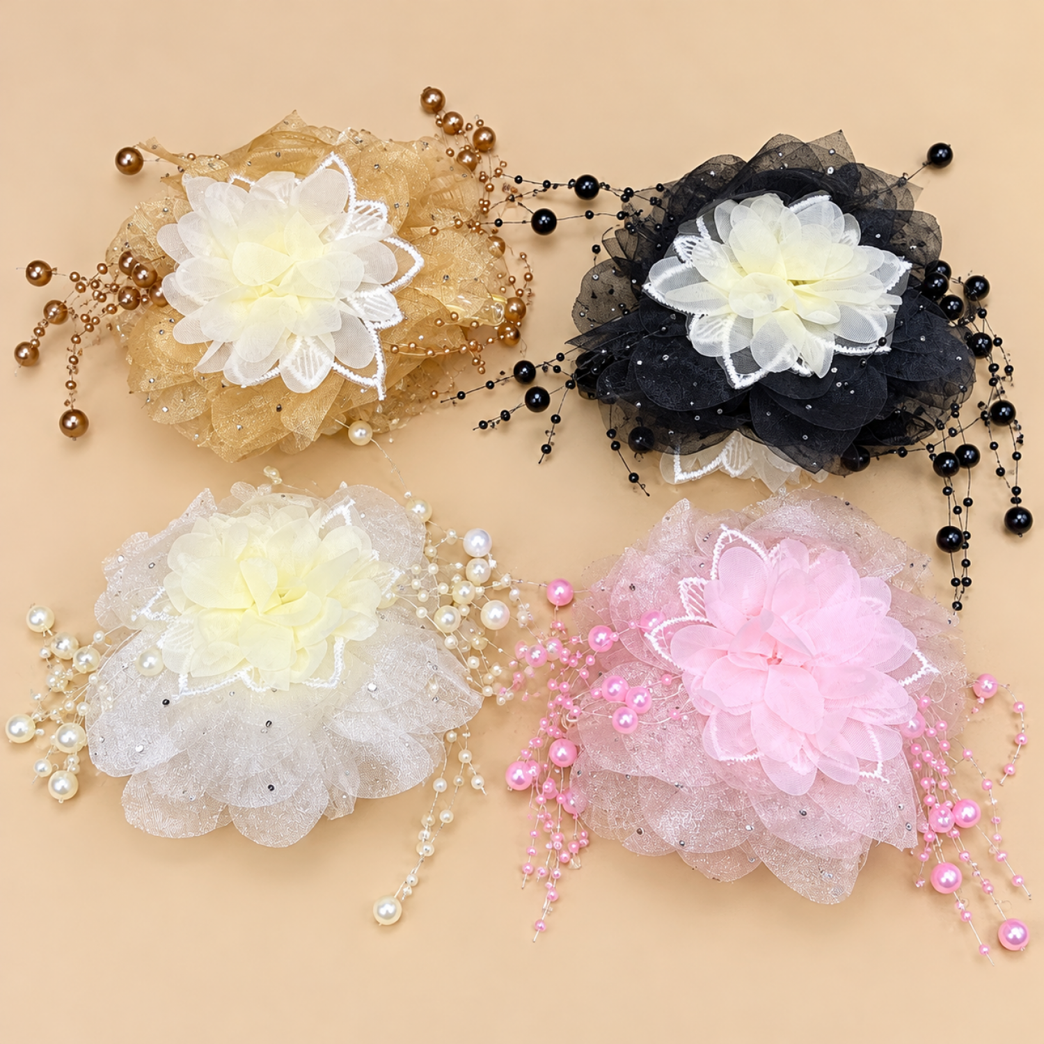 Fashion Alley Flower design Hair Claw for women Pack Of 12