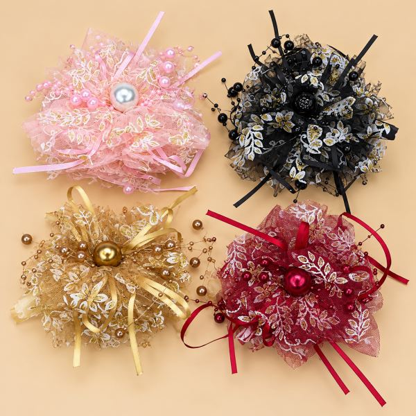 Fashion Alley 12Cm Flower design Hair Claw For Women Pack Of 12