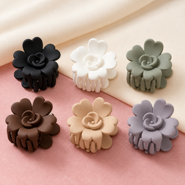 Fashion Alley 4 Cm Matt Hair Claw For Women Pack Of 12 Pc