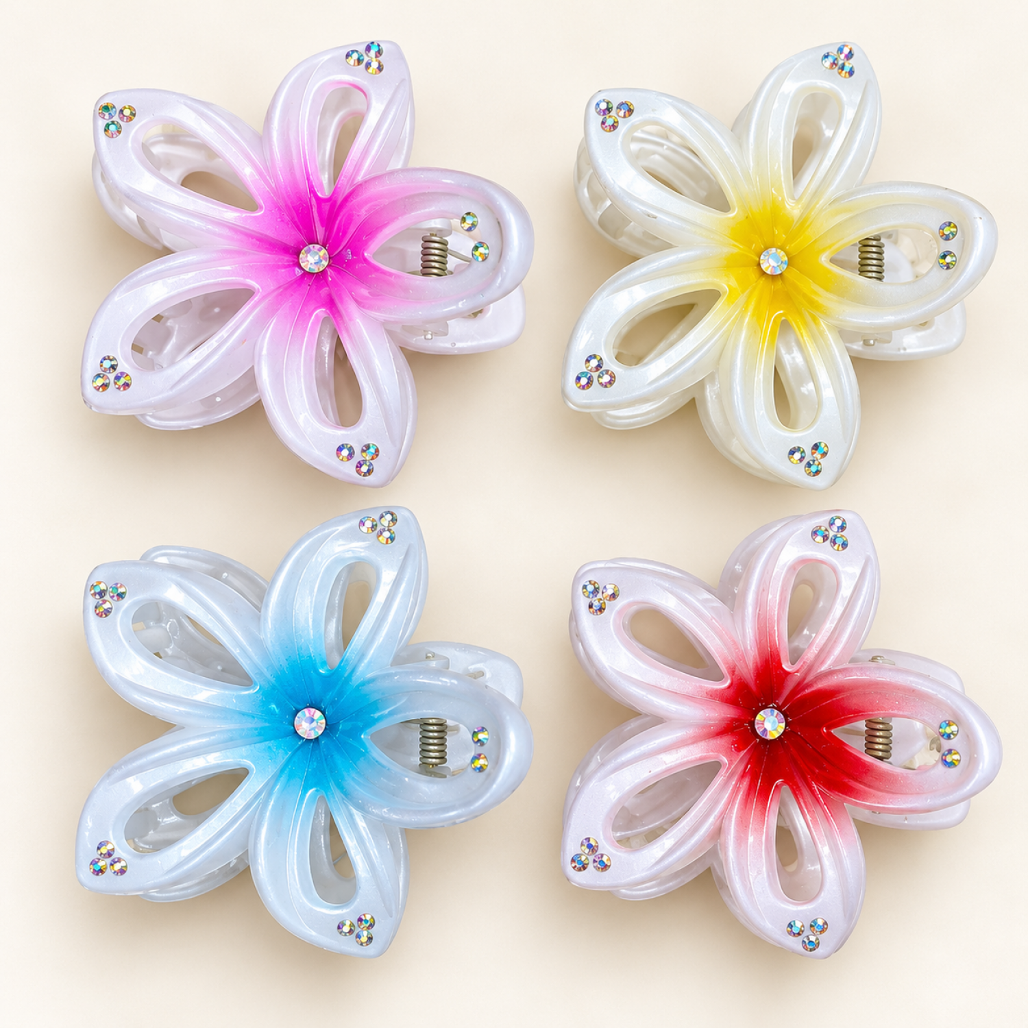 Fashion Alley 7.5 Cm Hair Claw For Women Pack Of 12 Pc
