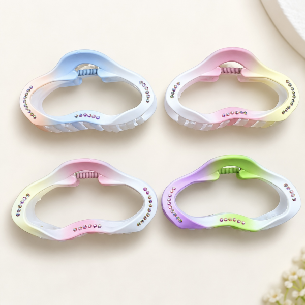 Fashion Alley 11 Cm Matt Hair Claw For Women Pack Of 12 Pc