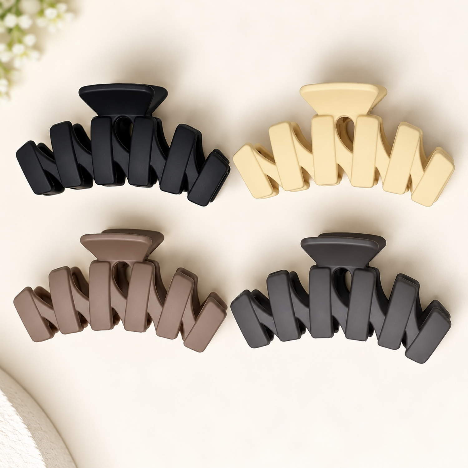 Fashion Alley 11 CM Hair Claw For Women Pack Of 12 Pc