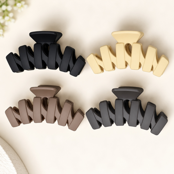 Fashion Alley 11 CM Hair Claw For Women Pack Of 12 Pc