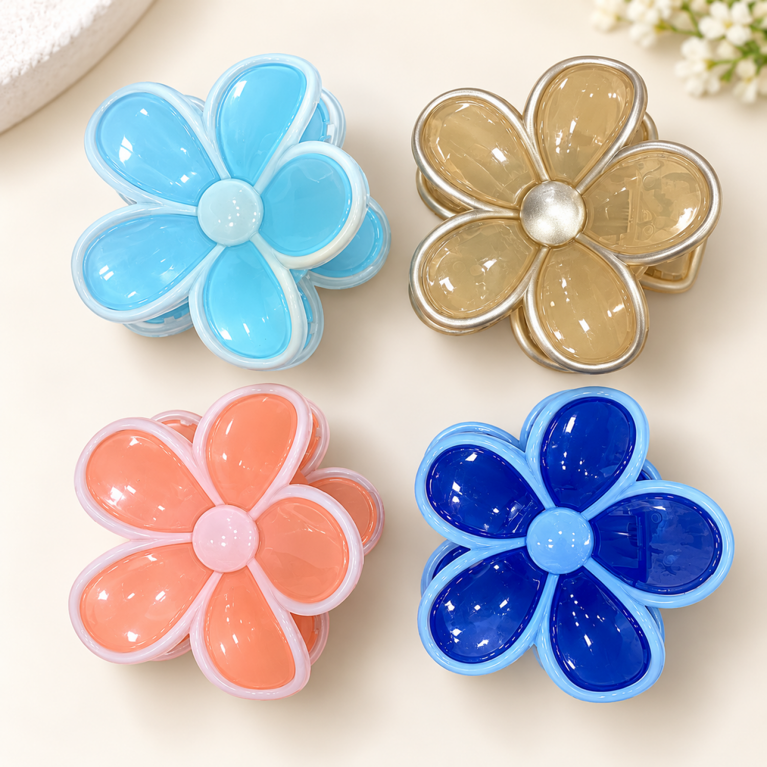 Fashion Alley 7.5 Cm Hair Claw For Women Pack Of 12 Pc