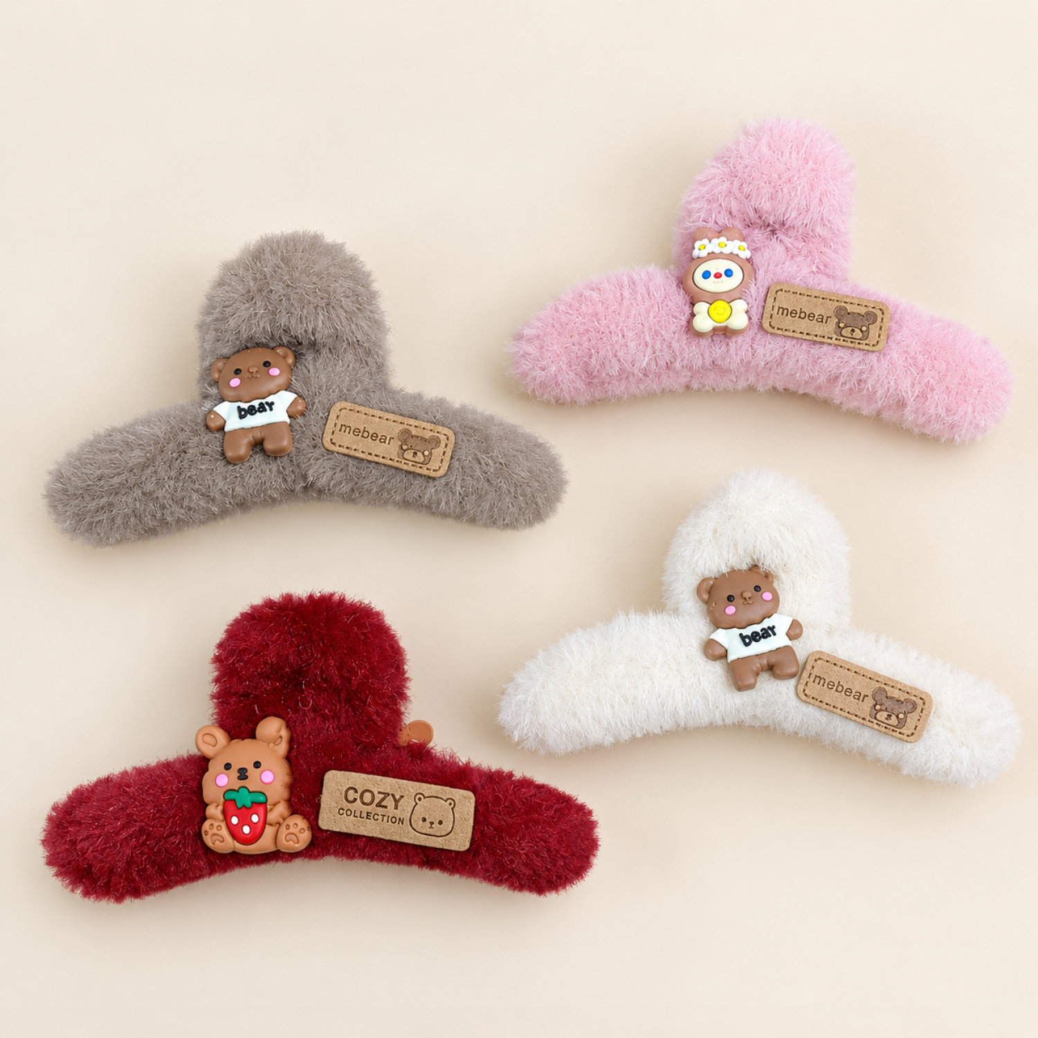 Fashion Alley 11 Cm Fur Hair Claw For Women Pack Of 12 Pc