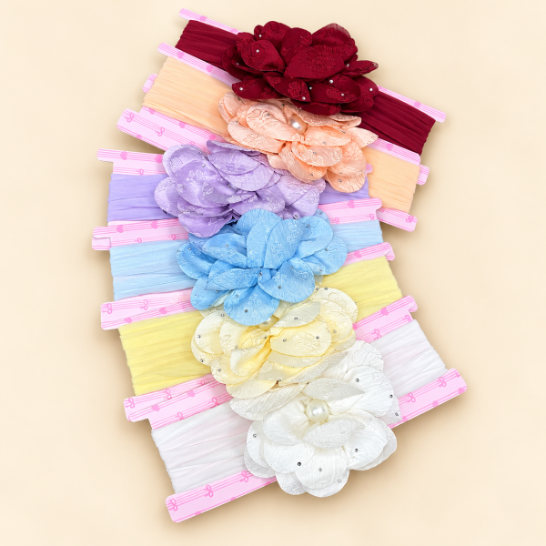 Fashion Alley New Born Baby Hair Band For Kids Pack Of 12 Pc
