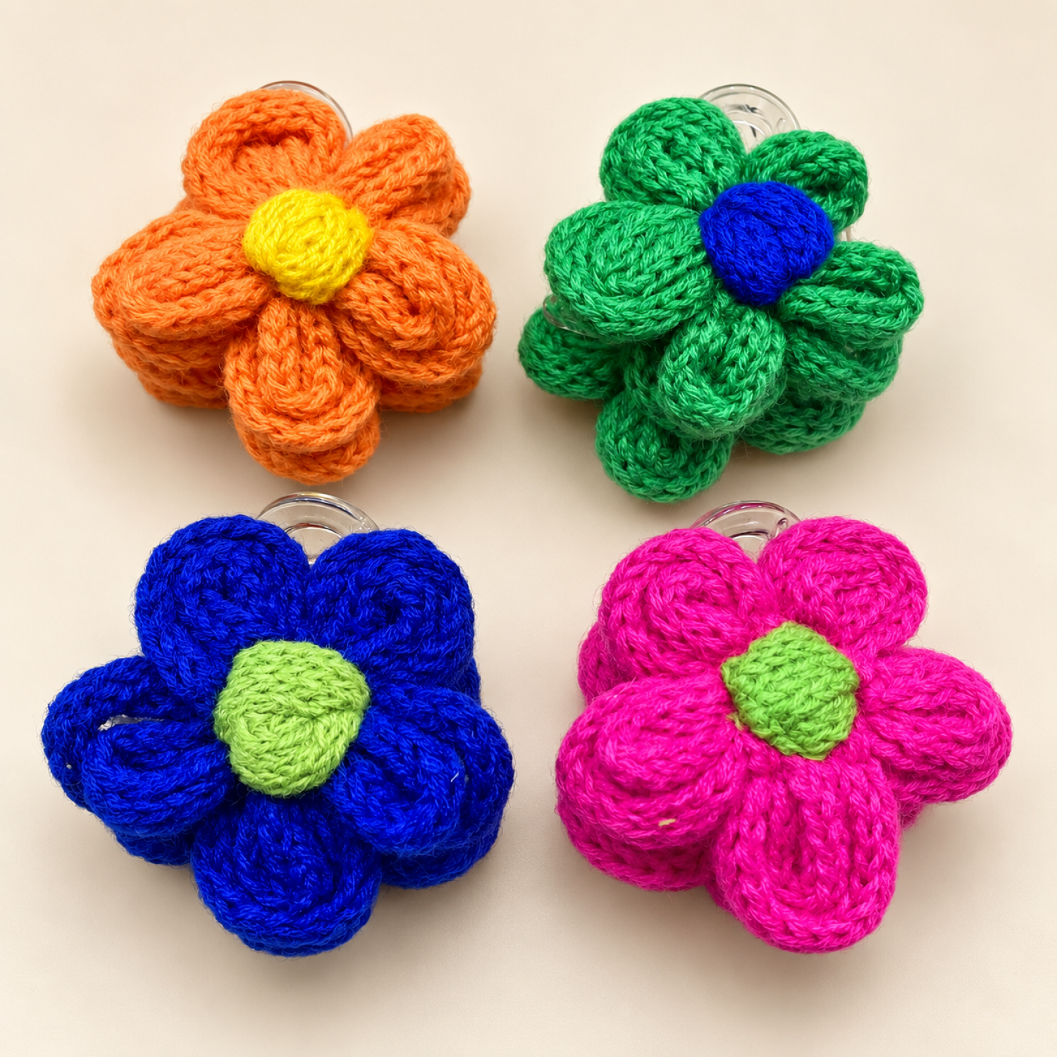 Fashion Alley 7 Cm Crochet Hair Claw For Women Pack Of 12 Pc