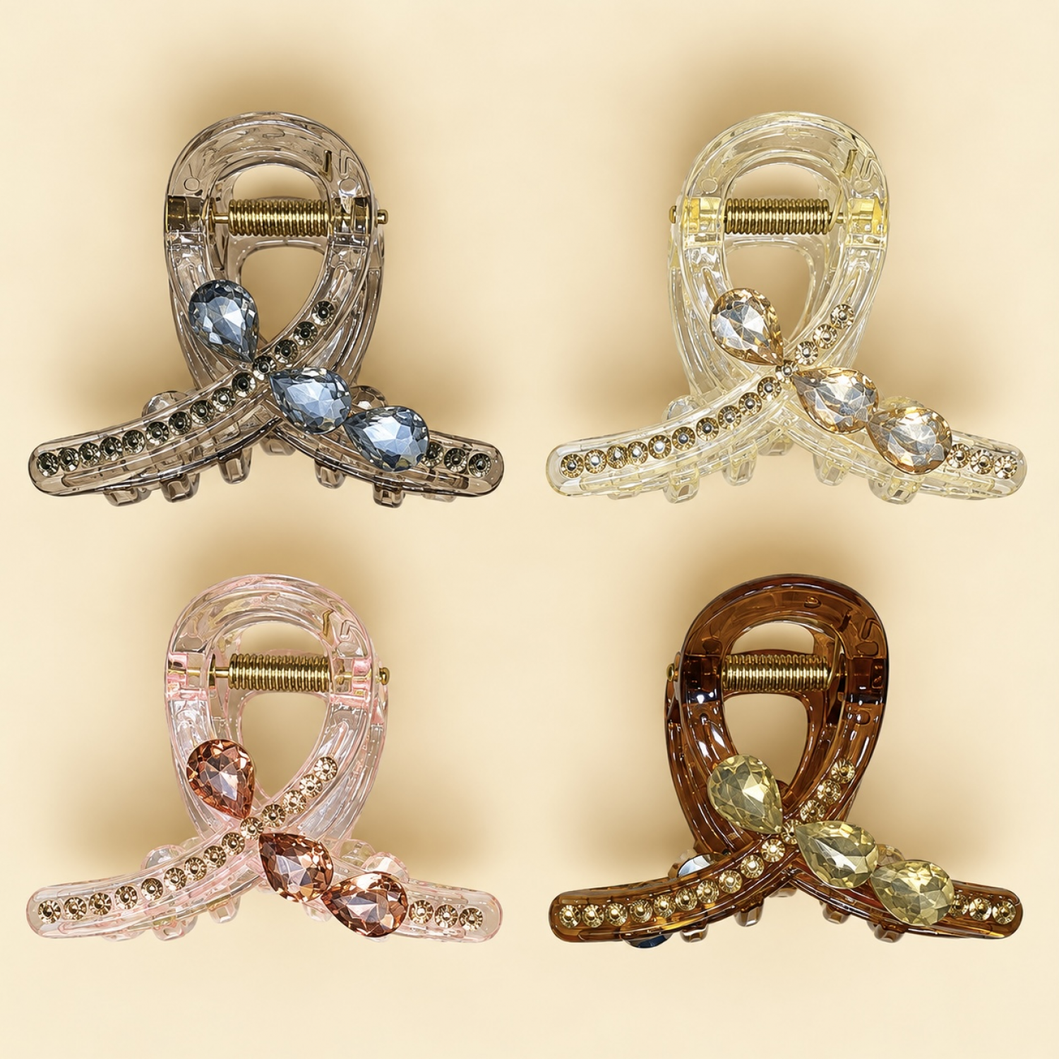 Fashion Alley 8 Cm Hair Claw For Women Pack Of 12 Pc