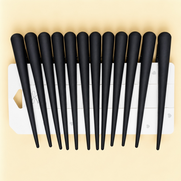 Fashion Alley Black Crow Clip For Women Pack Of 12 Pc
