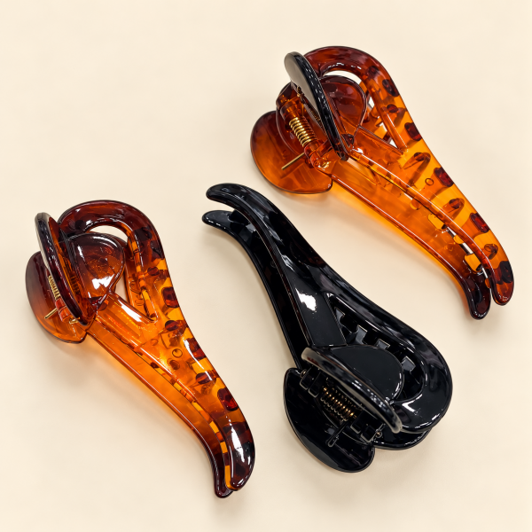 Fashion Alley 8 Cm Hair Claw For Women Pack Of 12 Pc