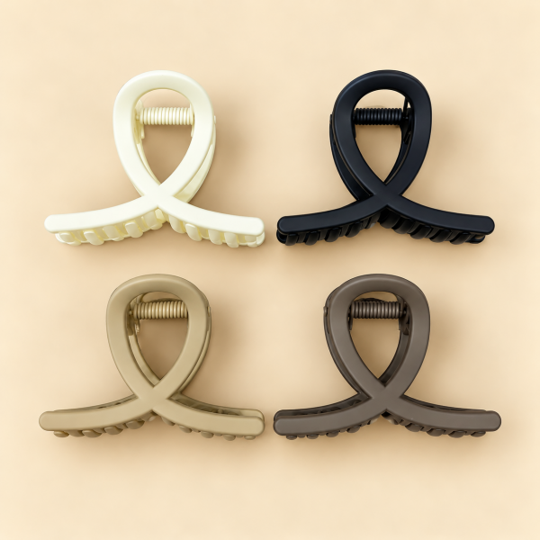 Fashion Alley 8 Cm Matt Hair Claw For Women Pack Of 12