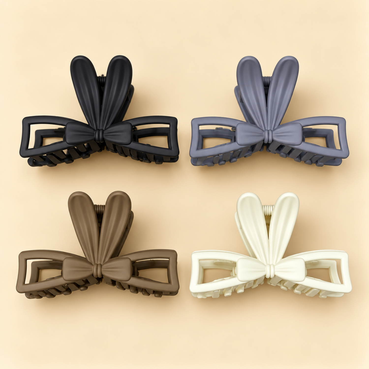 Fashion Alley 8 Cm Matt Hair Claw For Women Pack Of 12