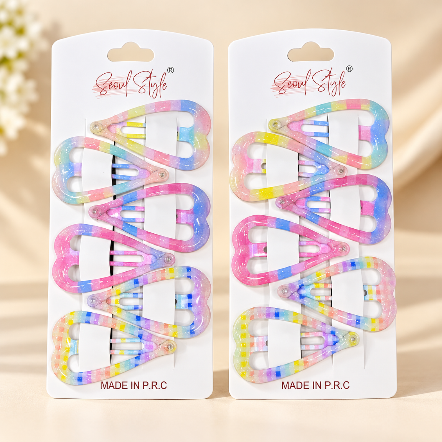 Fashion Alley Tic Tac Hair Pin For Kids Pack Of 12 Card 