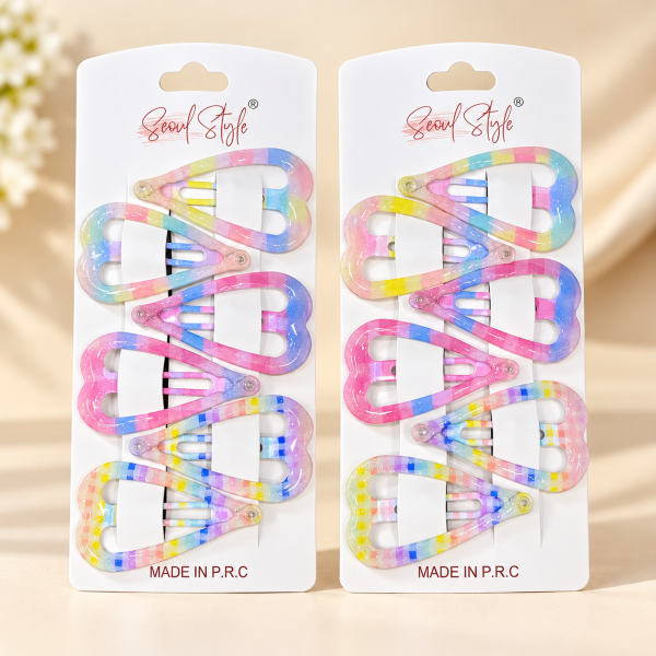 Fashion Alley Tic Tac Hair Pin For Kids Pack Of 12 Card 
