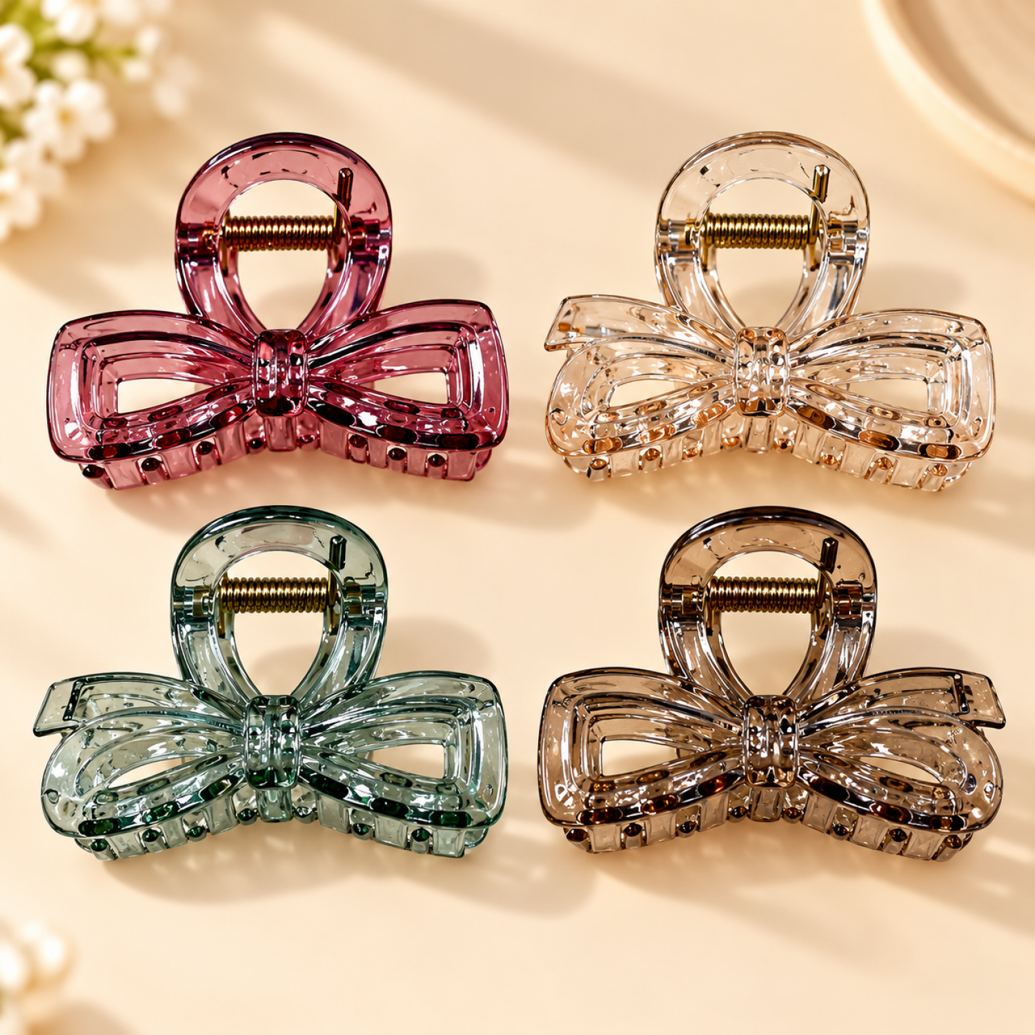 Fashion Alley 8 Cm Hair Claw For Women Pack Of 12 Pc