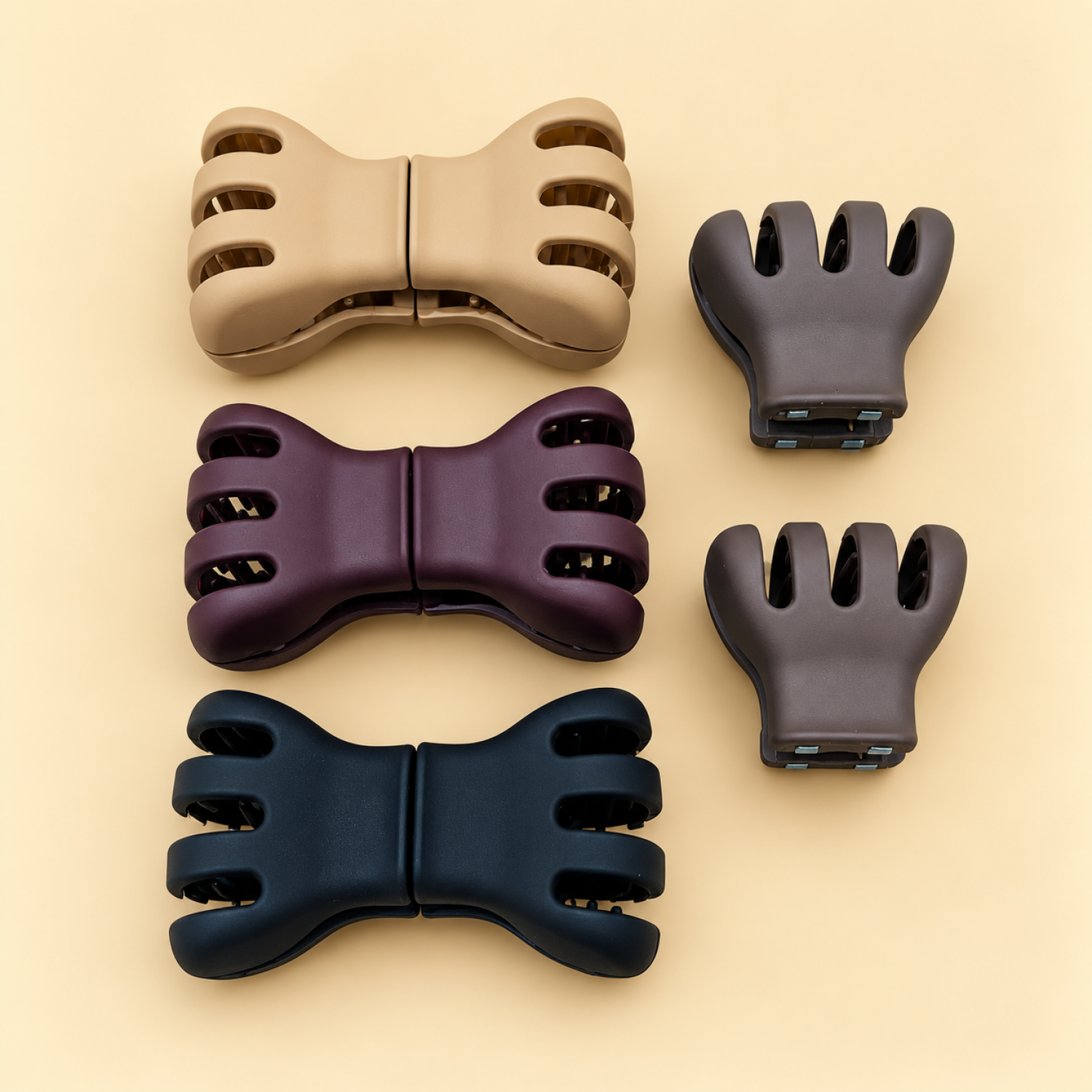 Fashion Alley 3.5 Cm Magnetic Hair Claw For Women Pack Of 12 Set 