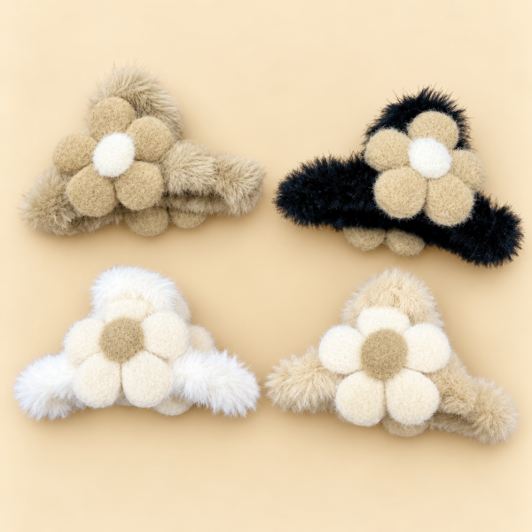 Fashion Alley 12 Cm Fur Hair Claw For Women Pack Of 12 Pc