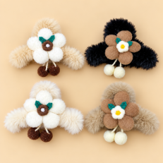 Fashion Alley 12 Cm Fur Hair Claw For Women Pack Of 12 Pc