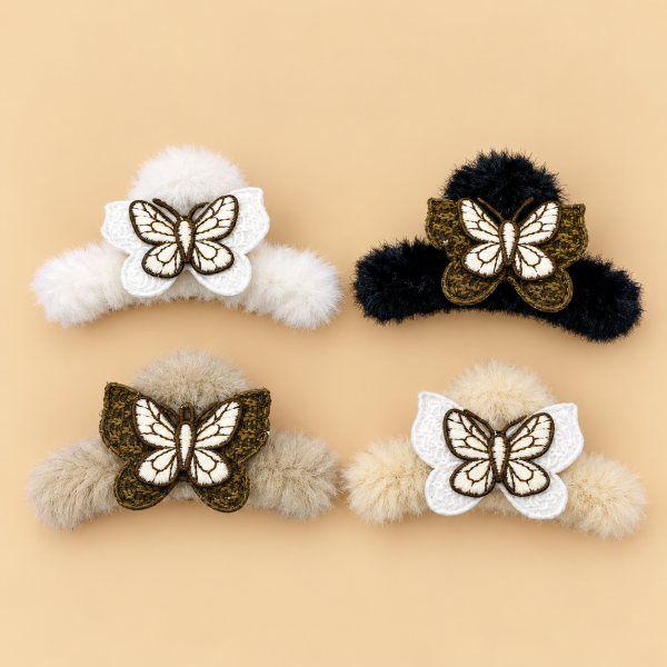 Fashion Alley 12 Cm Fur Hair Claw For Women Pack Of 12 Pc