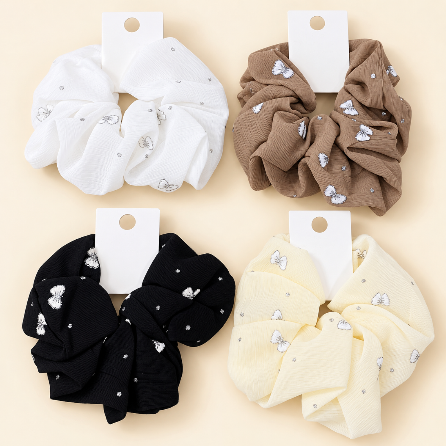 Fashion Alley XXL Hair Scrunchies For Women Pack Of 12 Pc
