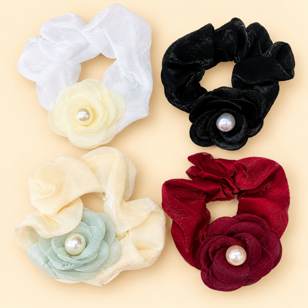 Fashion Alley Hair Scrunchies For Women Pack Of 12 
