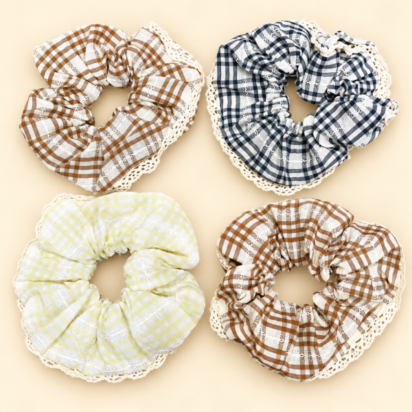 Fashion Alley Hair Scrunchies For Women Pack Of 12 Pc