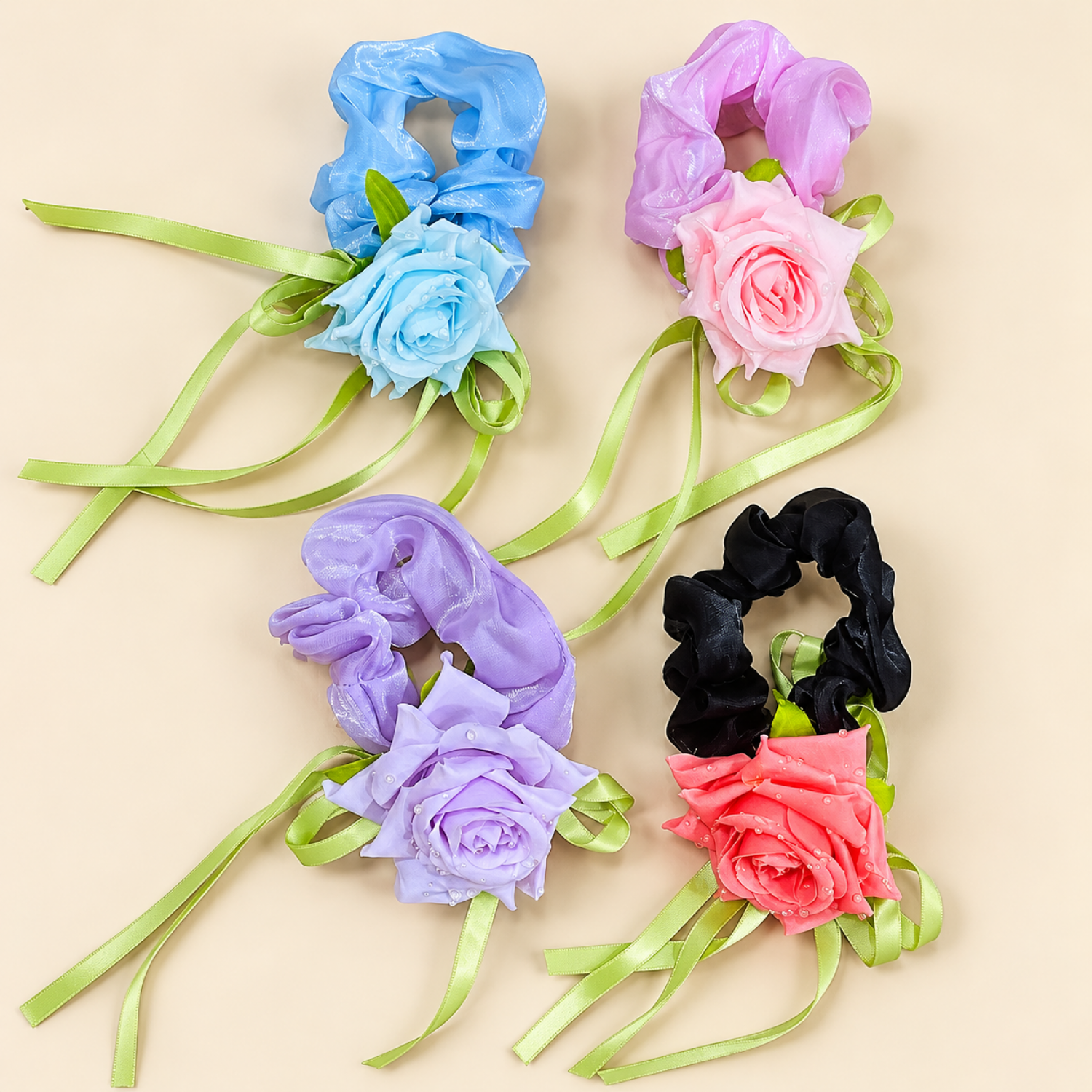 Fashion Alley Hair Scrunchies For Women Pack Of 12 