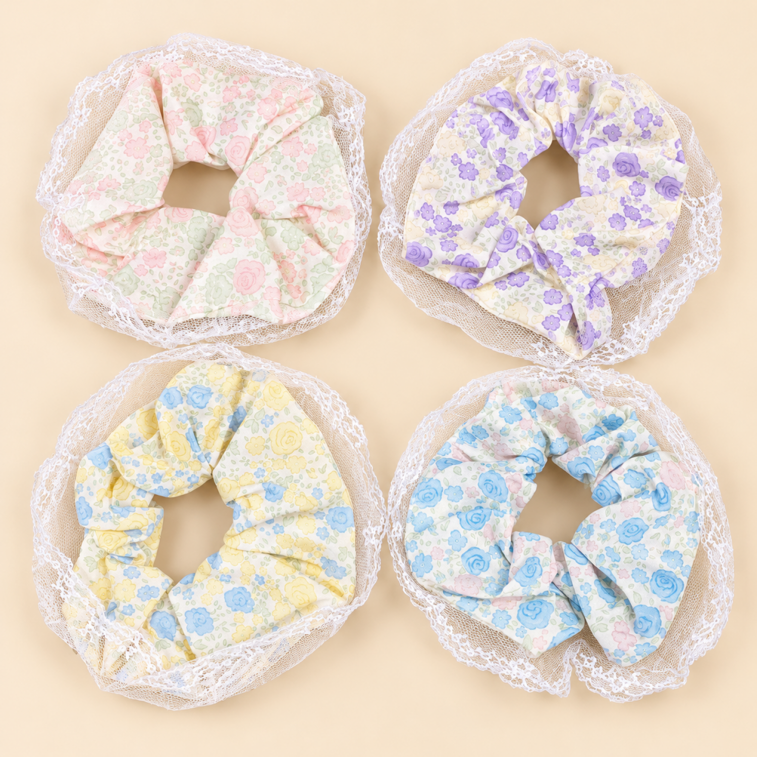 Fashion Alley Hair Scrunchies For Women Pack Of 12 Pc