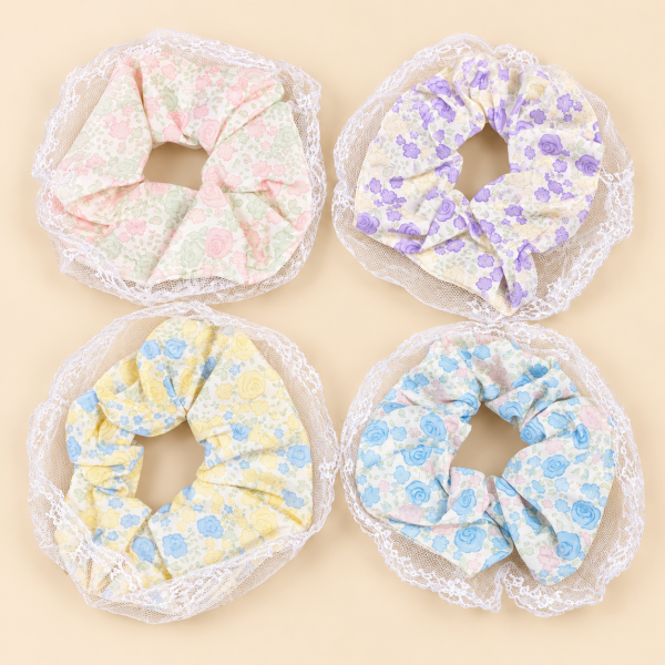 Fashion Alley Hair Scrunchies For Women Pack Of 12 Pc
