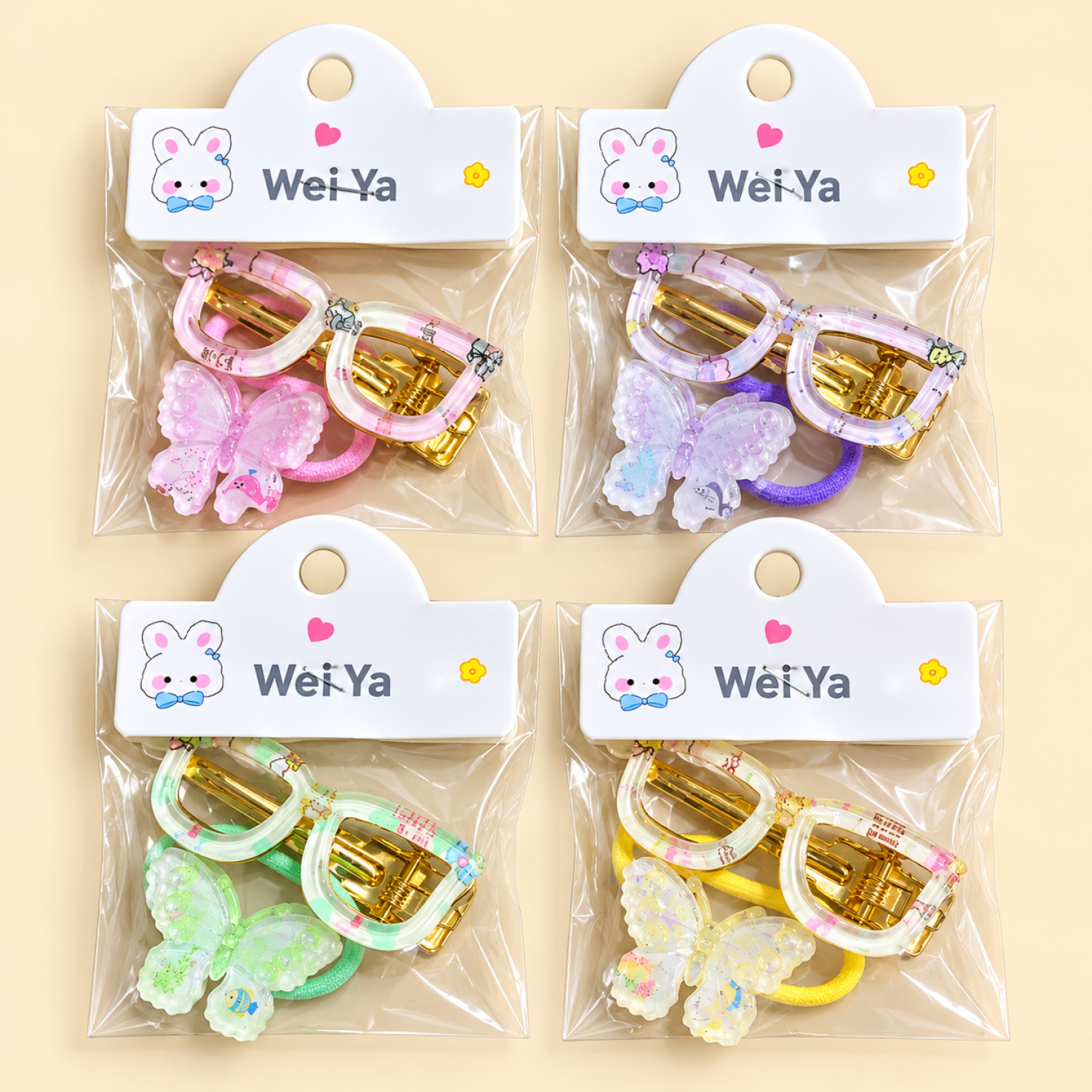 Fashion Alley Hair Pin With Rubber Band For Kids Pack Of 20 Pc