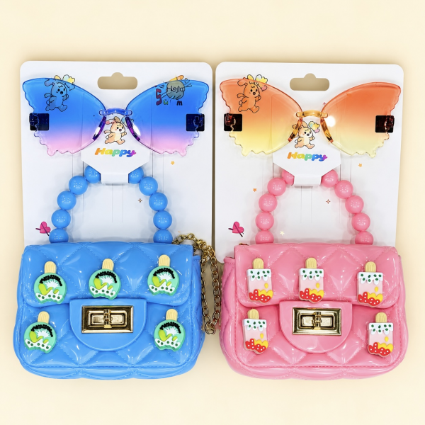 Fashion Alley Sunglasses With Hand Bag Gift Set Combo For Kids Pack Of 6 Card