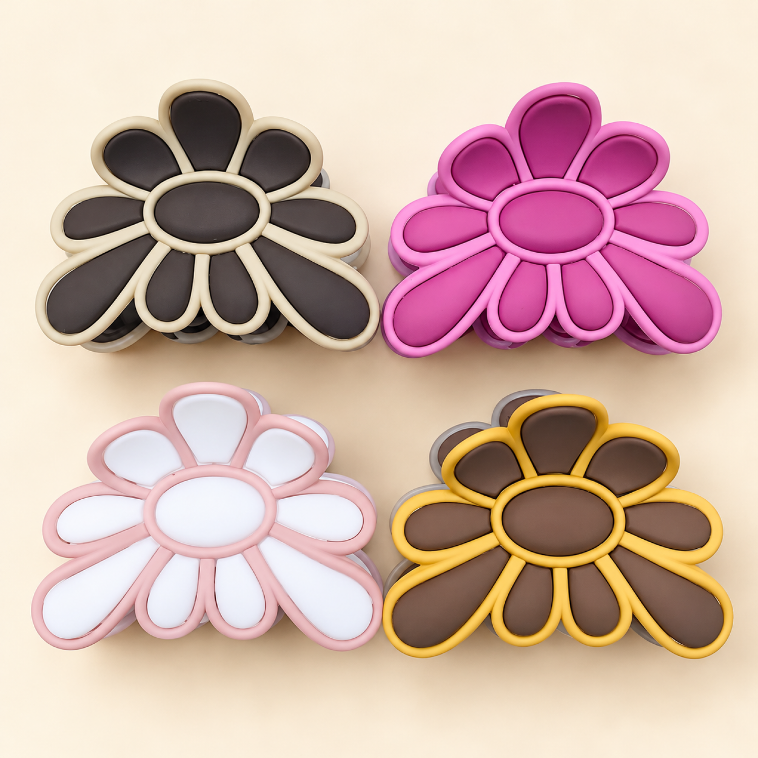 Fashion Alley 8 Cm Hair Claw For Women Pack Of 12 Pc