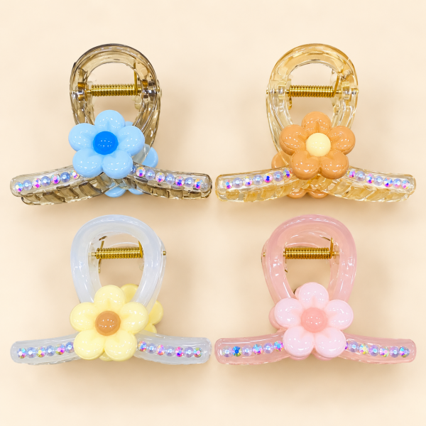 Fashion Alley 8 Cm Hair Claw For Women Pack Of 12 Pc