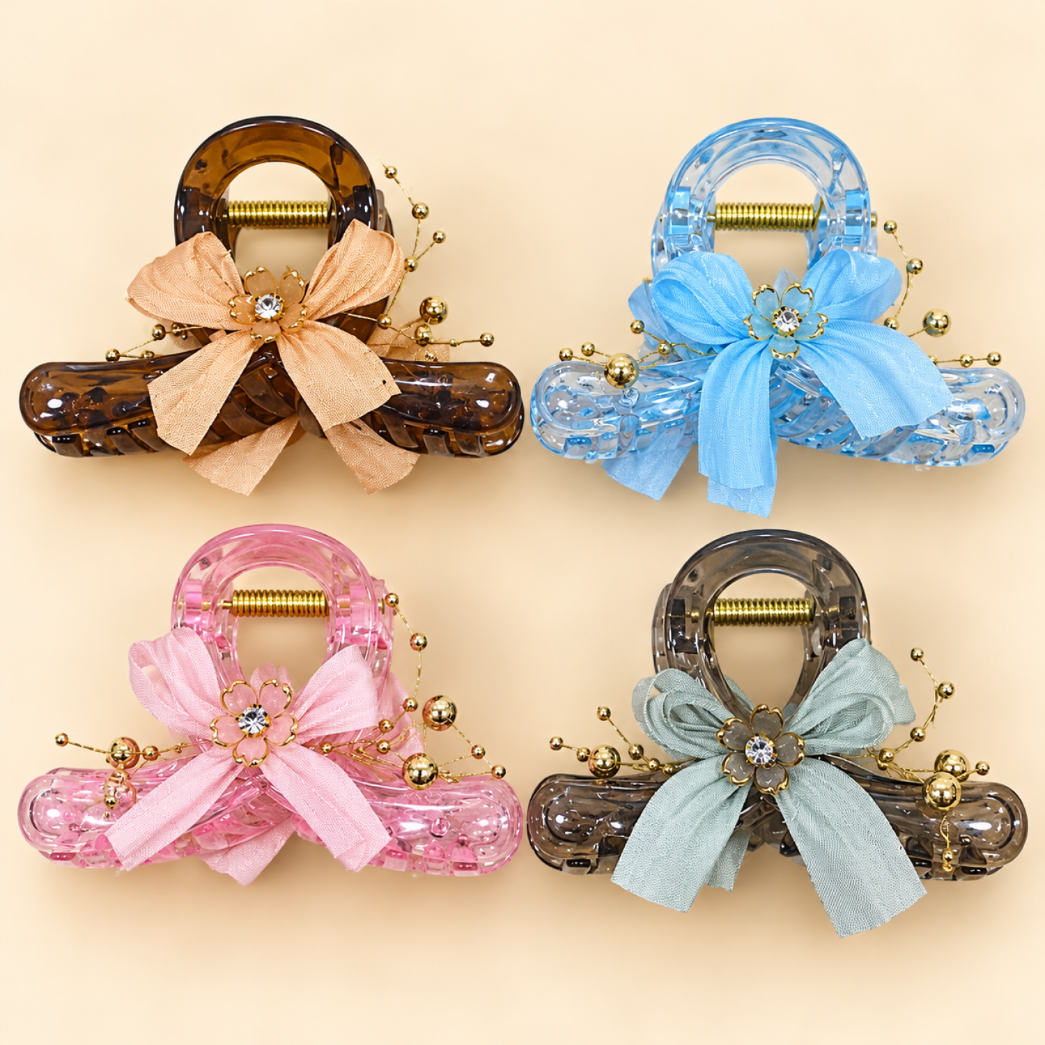 Fashion Alley 10 Cm Hair Claw For Women Pack Of 12 Pc