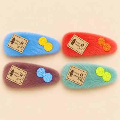 Fashion Alley Fur Hair Pin For Kids Pack Of 10 Pc
