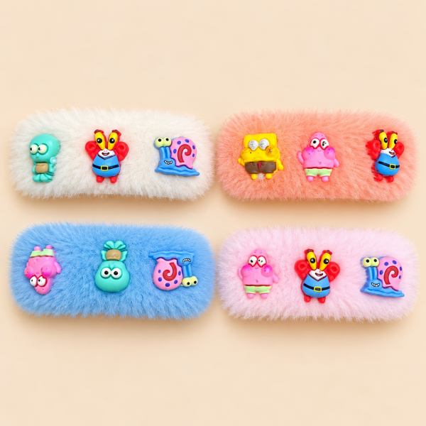 Fashion Alley Fur Hair Pin For Kids Pack Of 10 Pc