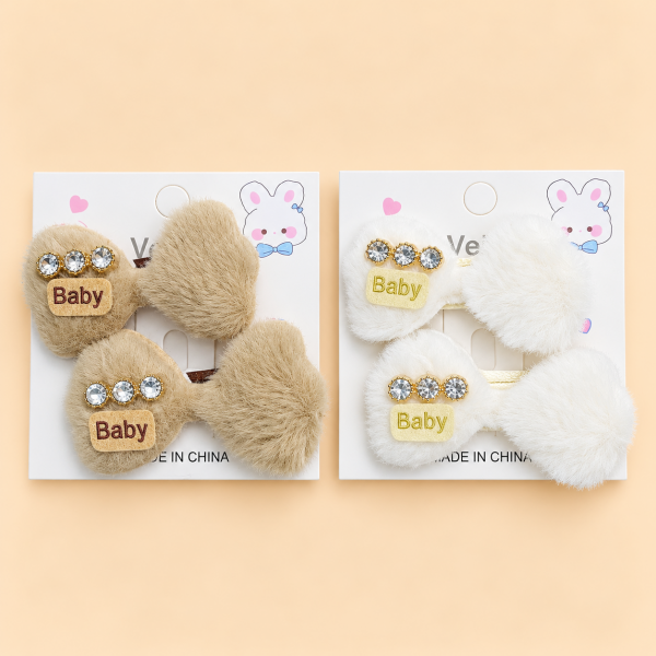 Fashion Alley Fur Hair Pins For Kids Pack Of 20 Pc