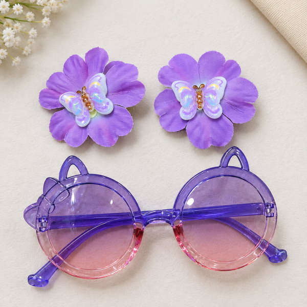 Fashion Alley Hair Pin With Sunglass Gift Combo For Kids Pack Of 12 Card 
