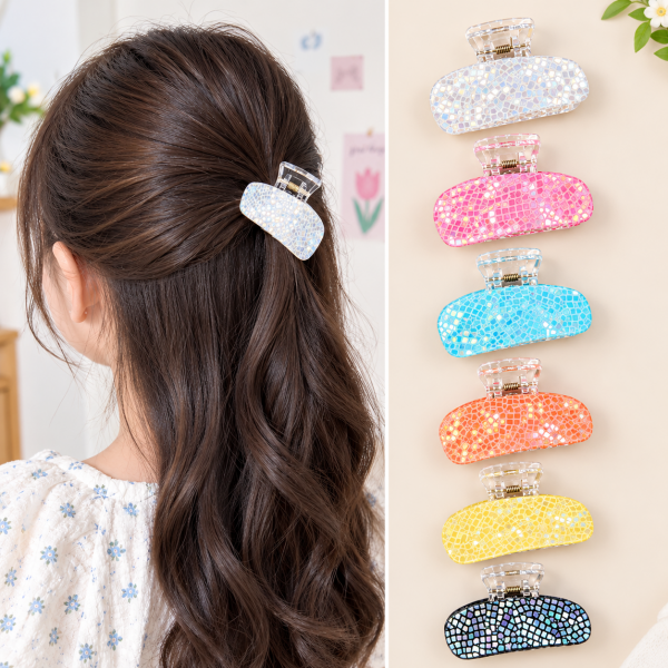 Fashion Alley 5 Cm Hair Claw For Women Pack Of 12 Pc 