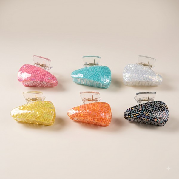 Fashion Alley 5 Cm Hair Claw For Women Pack Of 12 Pc 
