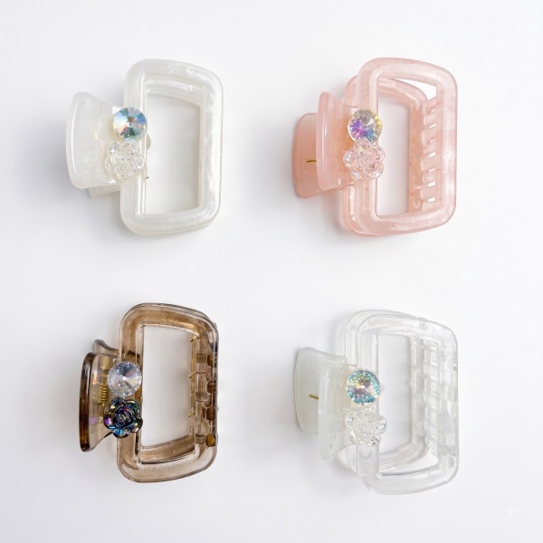 Fashion Alley 5 Cm Hair Claw For Women Pack Of 12 Pc