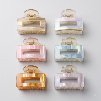 Fashion Alley 4 Cm Hair Claw For Women Pack Of 12 Pc