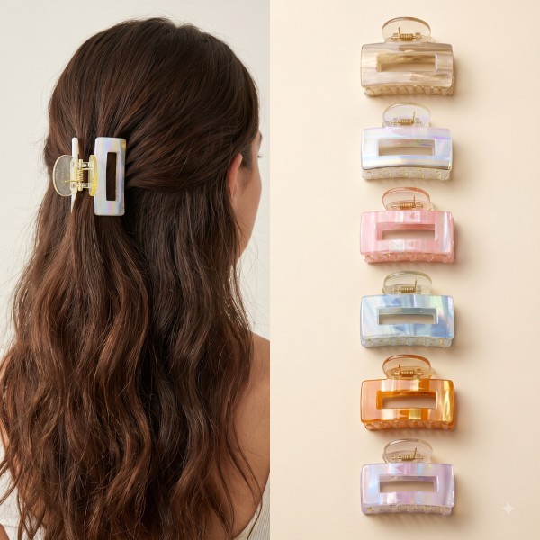 Fashion Alley 4 Cm Hair Claw For Women Pack Of 12 Pc