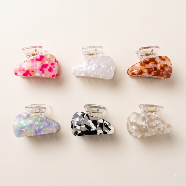 Fashion Alley 5 Cm Hair Claw For Women Pack Of 12 Pc 