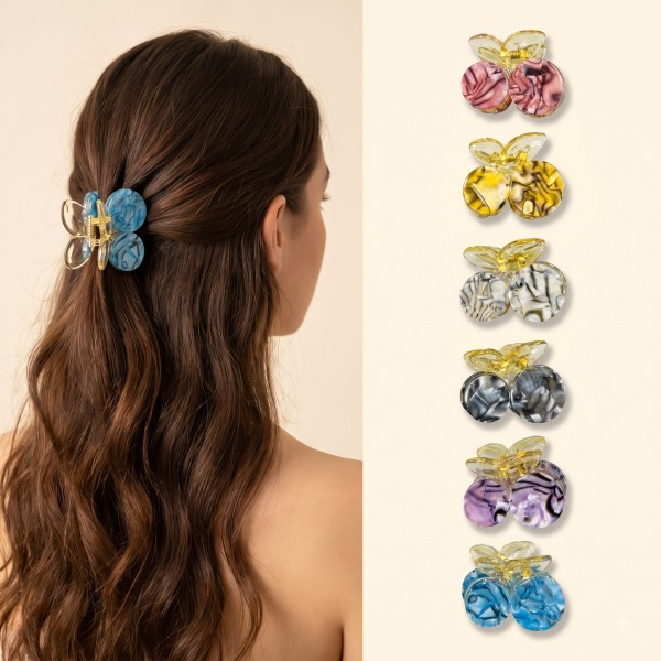 Fashion Alley 4 Cm Hair Claw For Women Pack Of 12 Pc