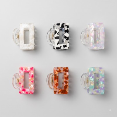 Fashion Alley 4 Cm Hair Claw For Women Pack Of 12 Pc